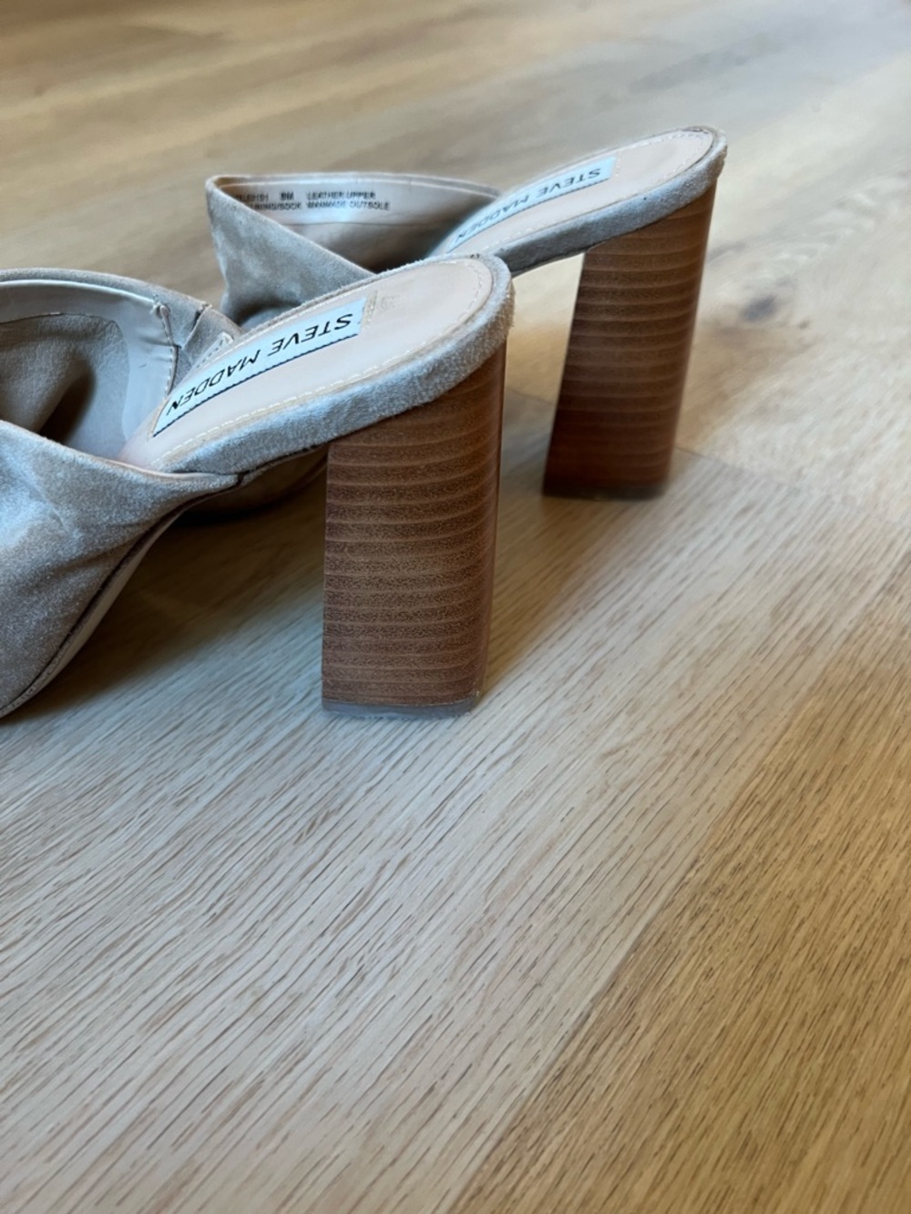 Steve Madden Tan Suede Mules - Picture 5 of 6